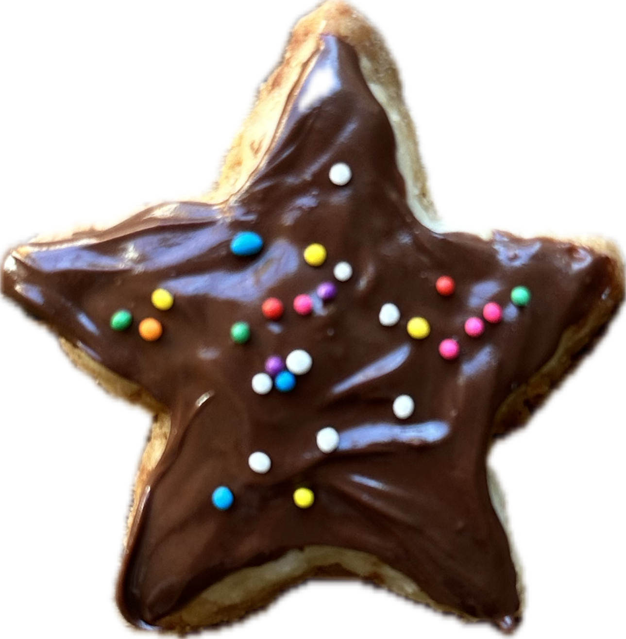 Chocolate Sprinkle Shortbread Star