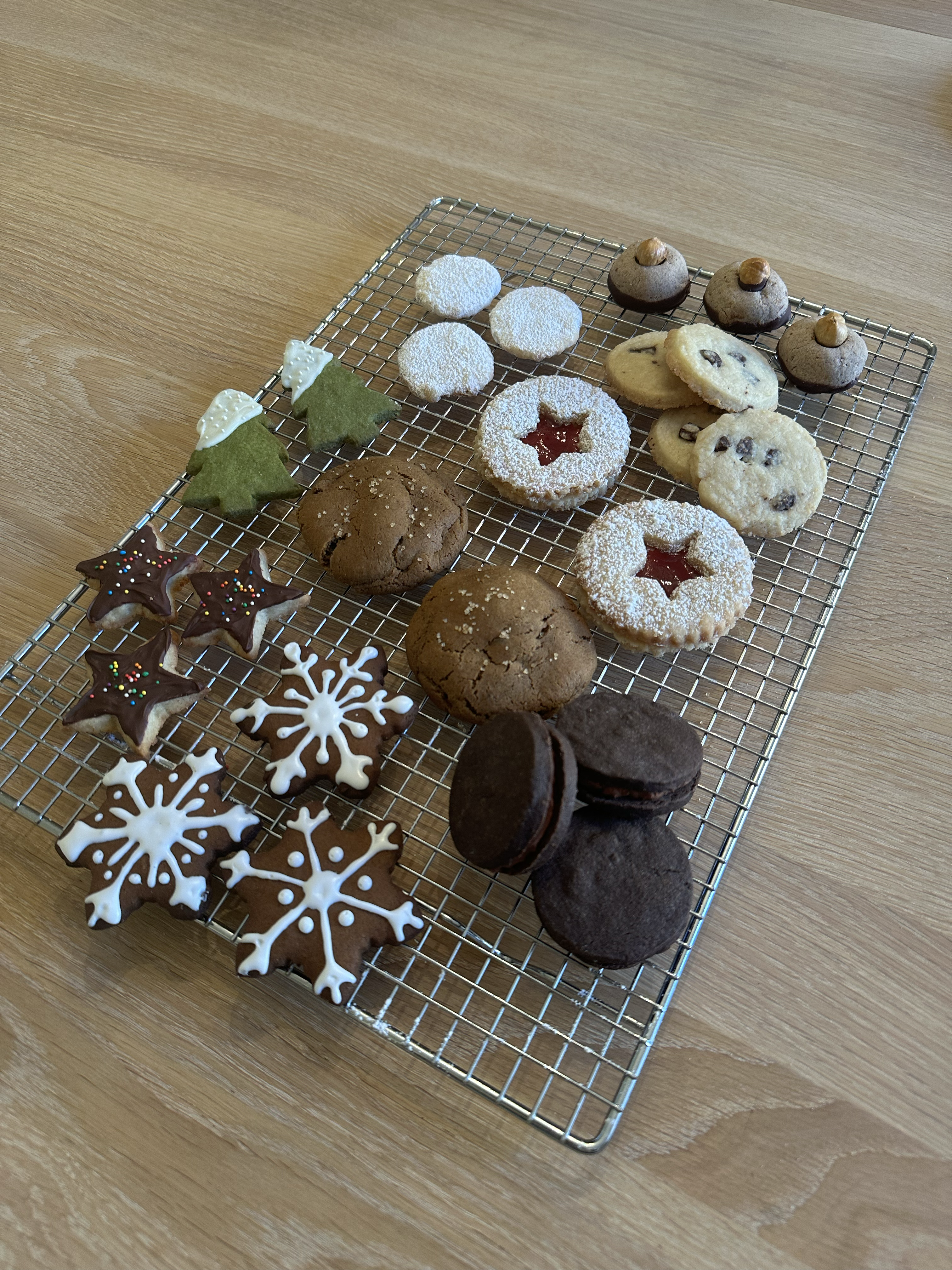 Cookies on a cooling rack